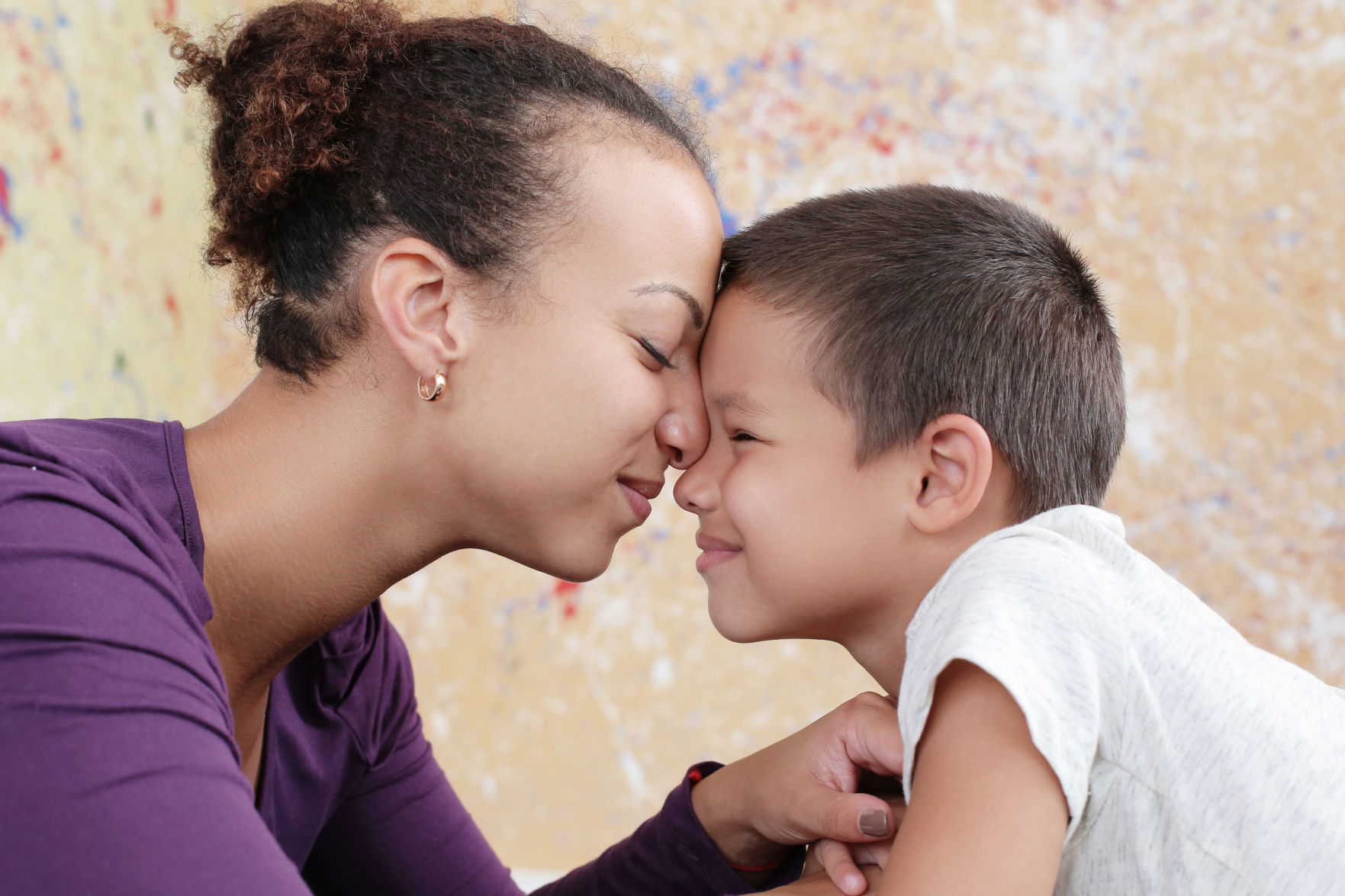 Mother with son